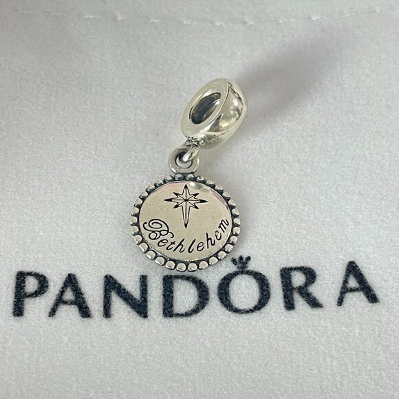 Pandora Star of Bethlehem Charm Bethlehem flag Pendant S925 Sterling Silver - Picture 1 of 4